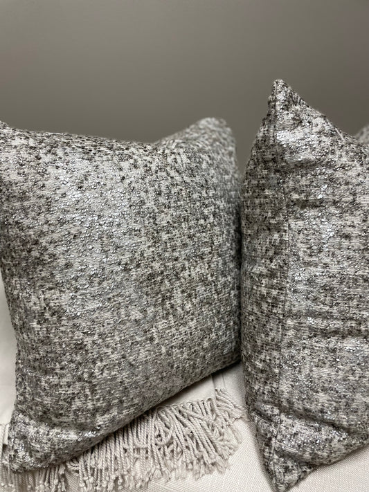 Pewter Shimmer Cashmere Pillow