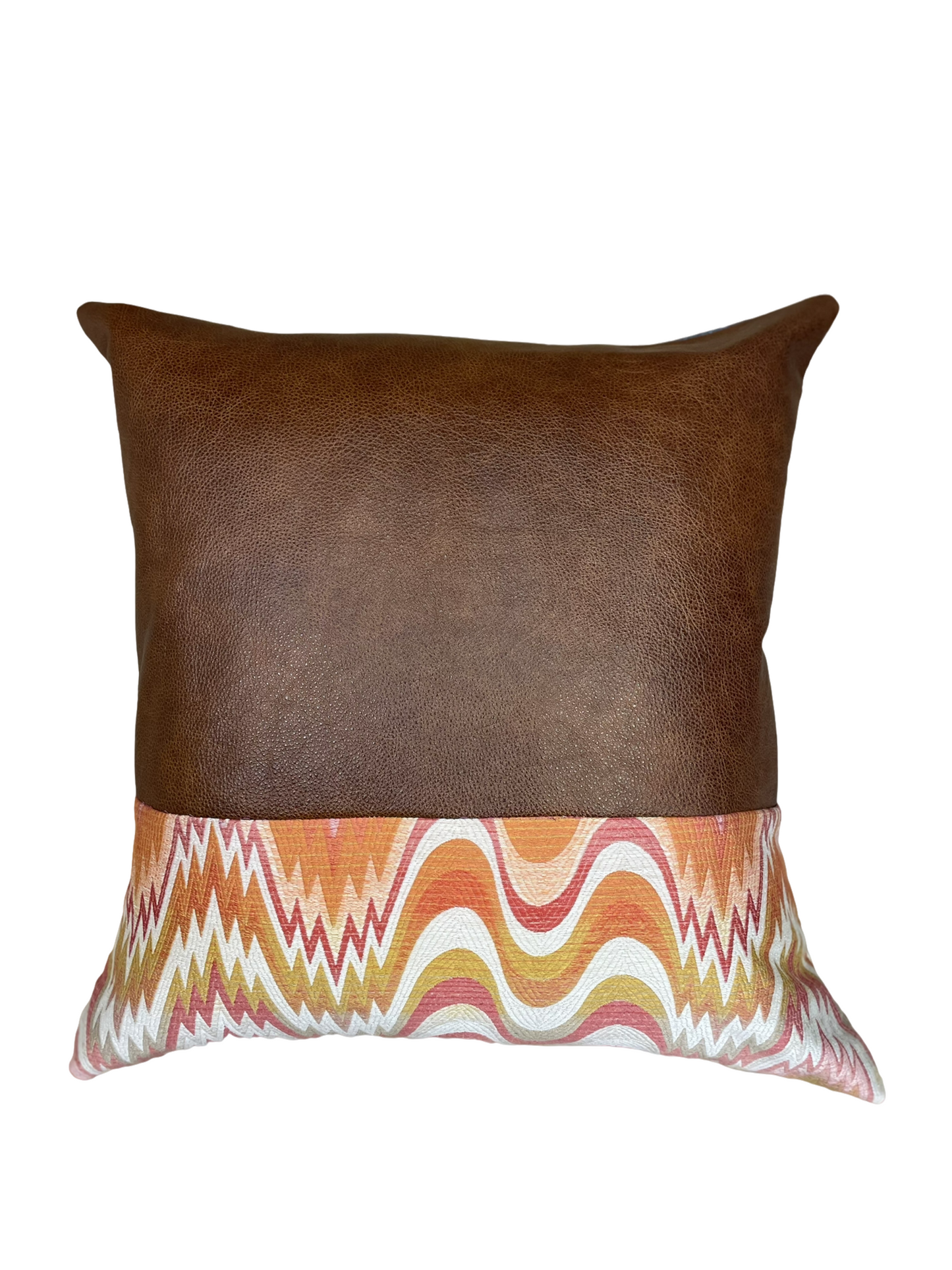 Sunset Colors Pillow with Linen Print Back